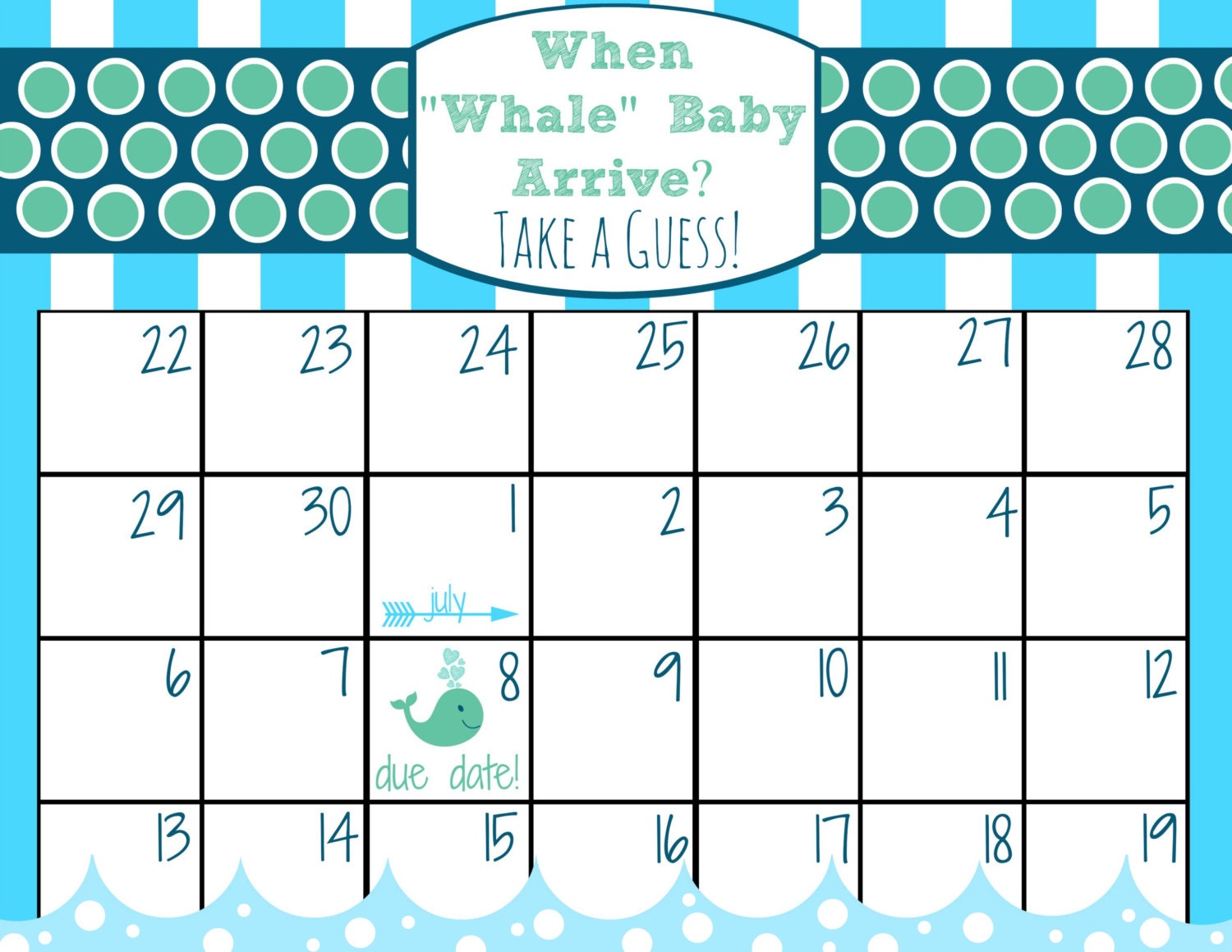 baby due date calendar template 15