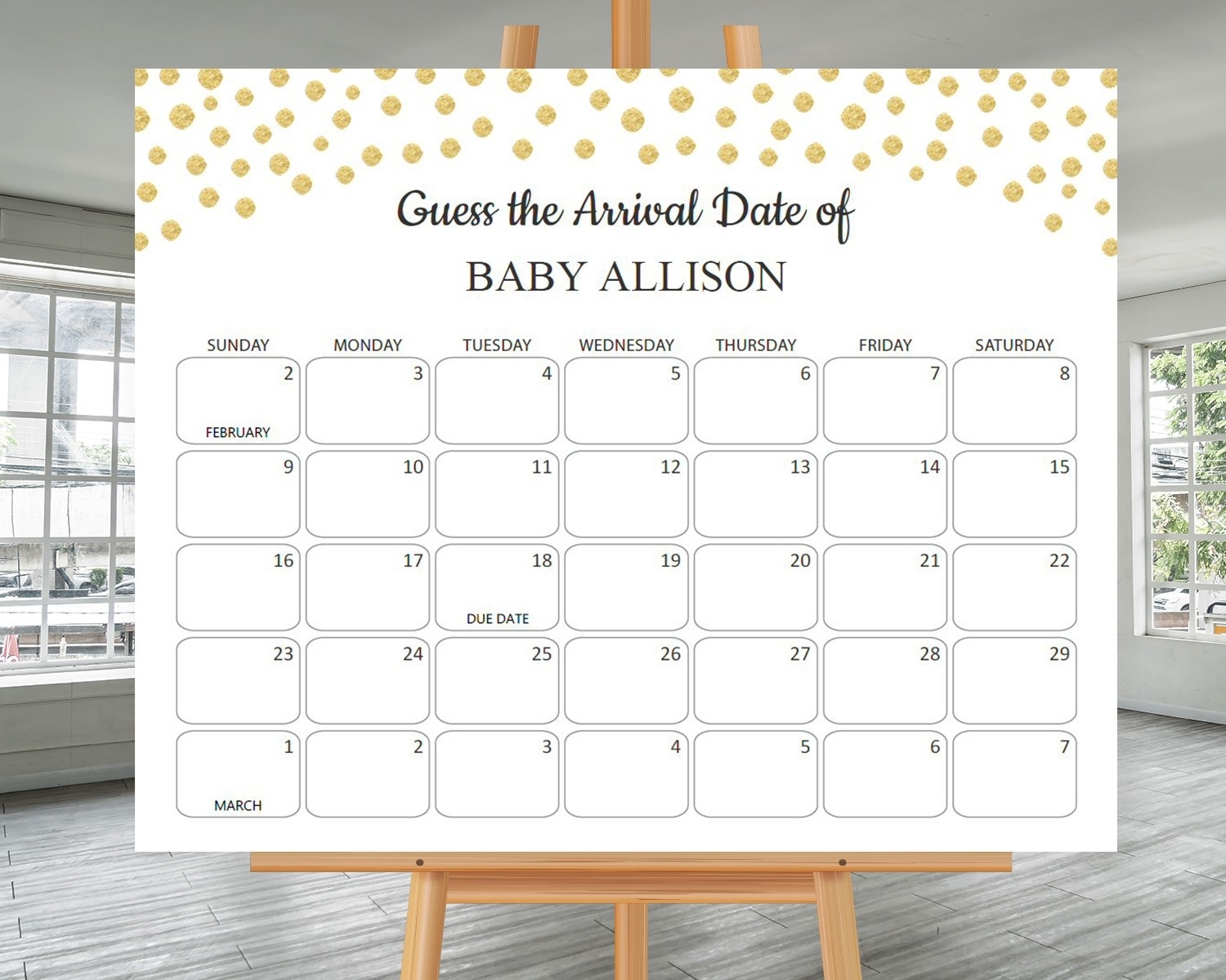 baby due date calendar template 49