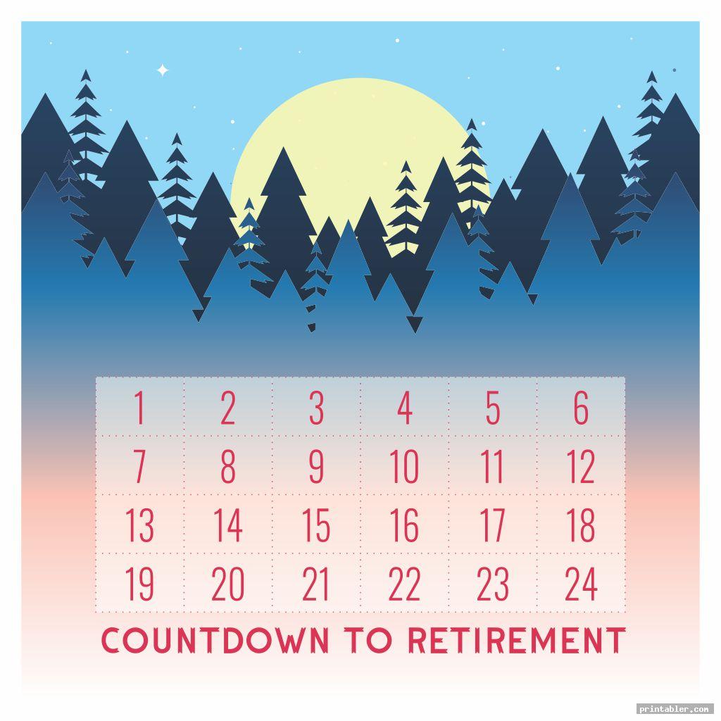 countdown retirement calendar printable 25