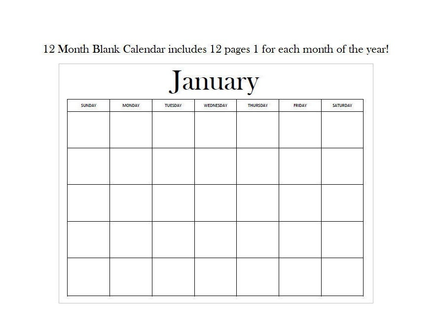 editable 12 month calendar 10