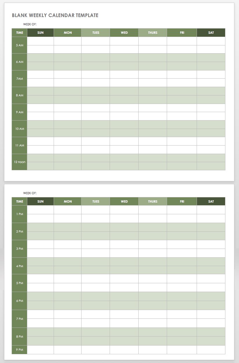 free 4 week calendar templates 4