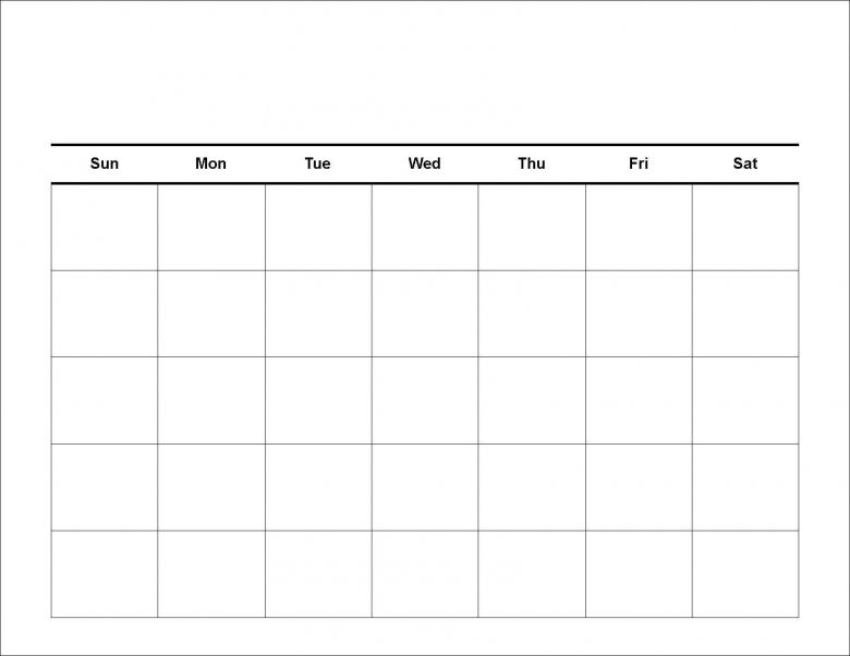 free 4 week calendar templates 58