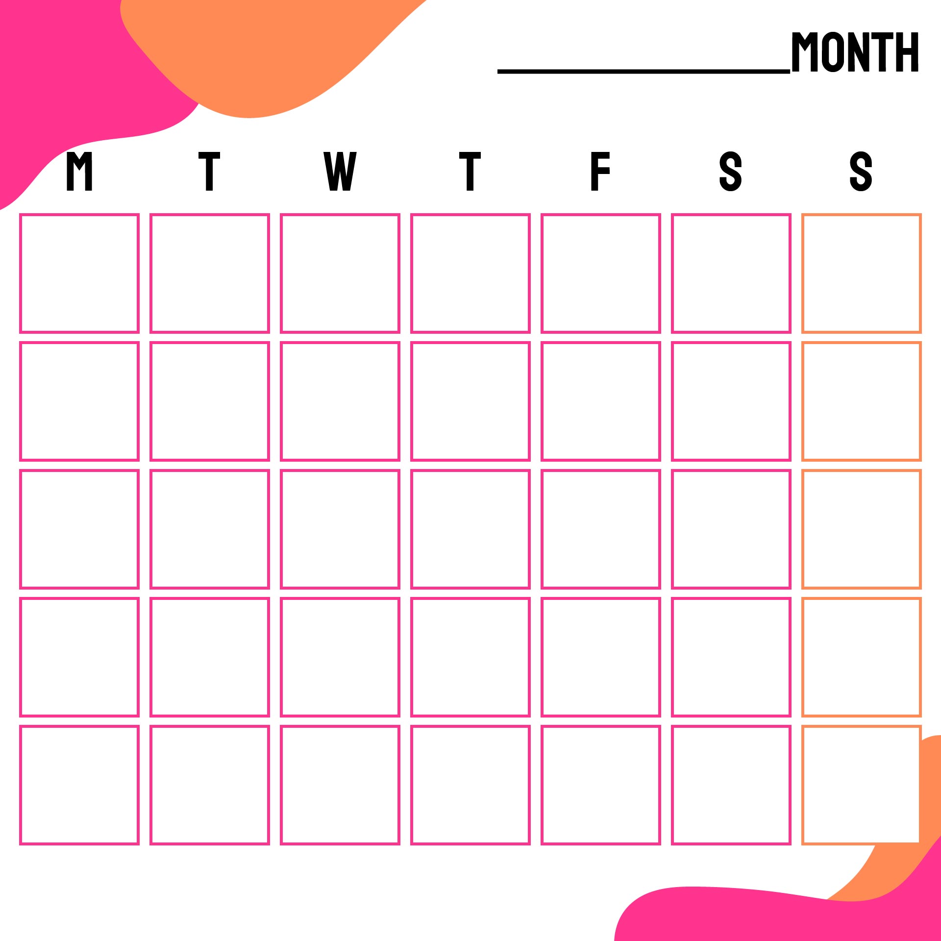 free color coded school calendar template 19