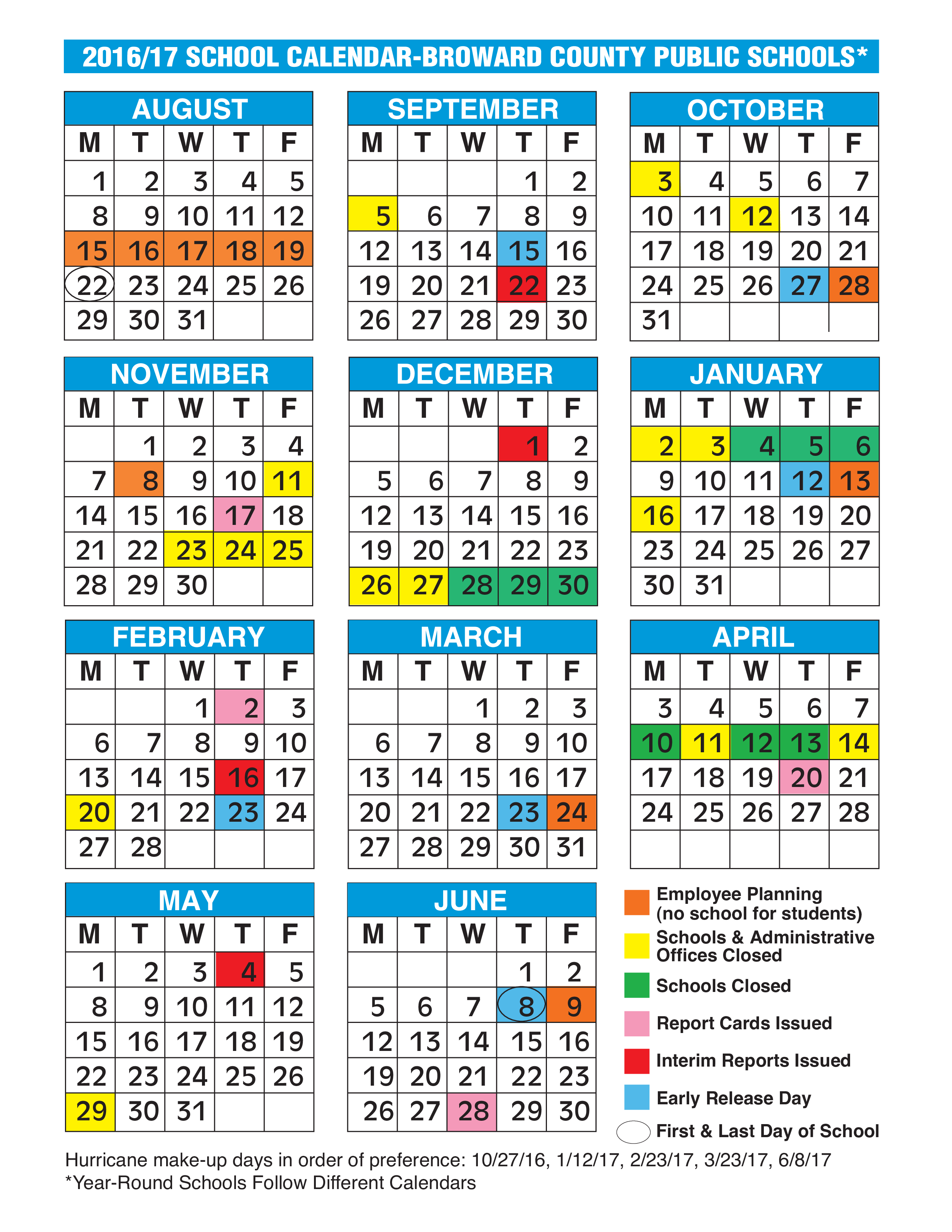 free color coded school calendar template 21