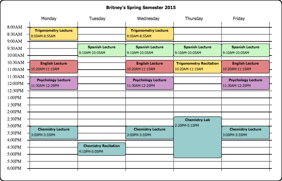 free color coded school calendar template 33