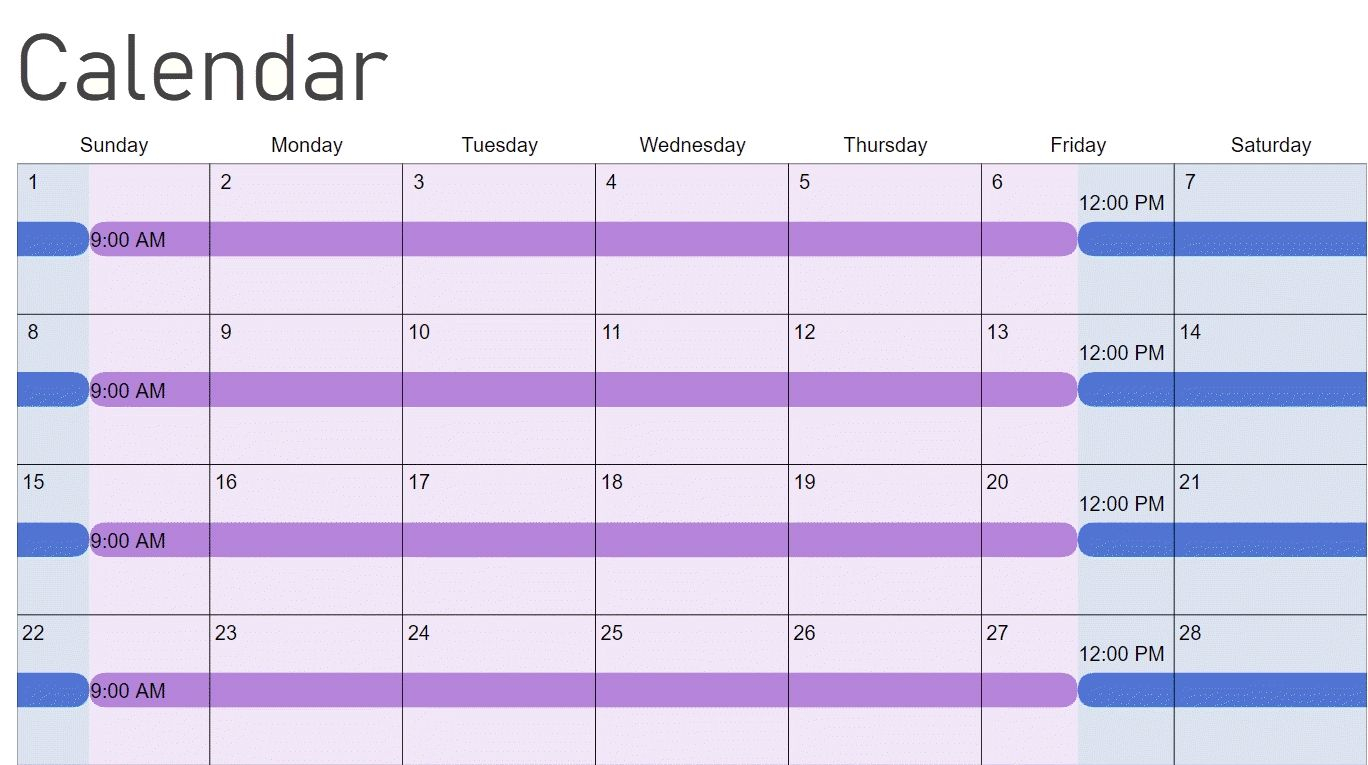 free color coded school calendar template 4