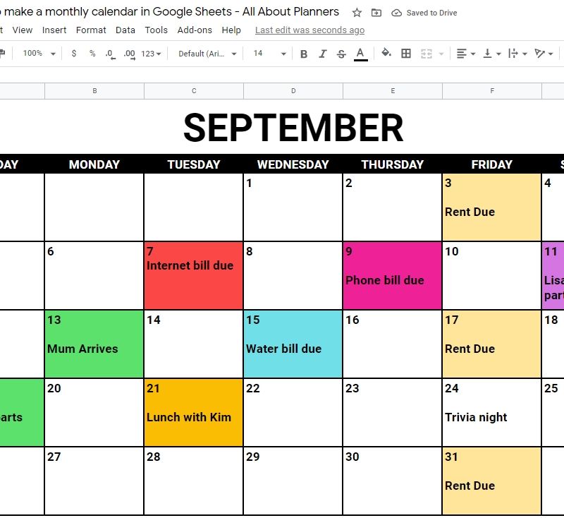 free color coded school calendar template 7