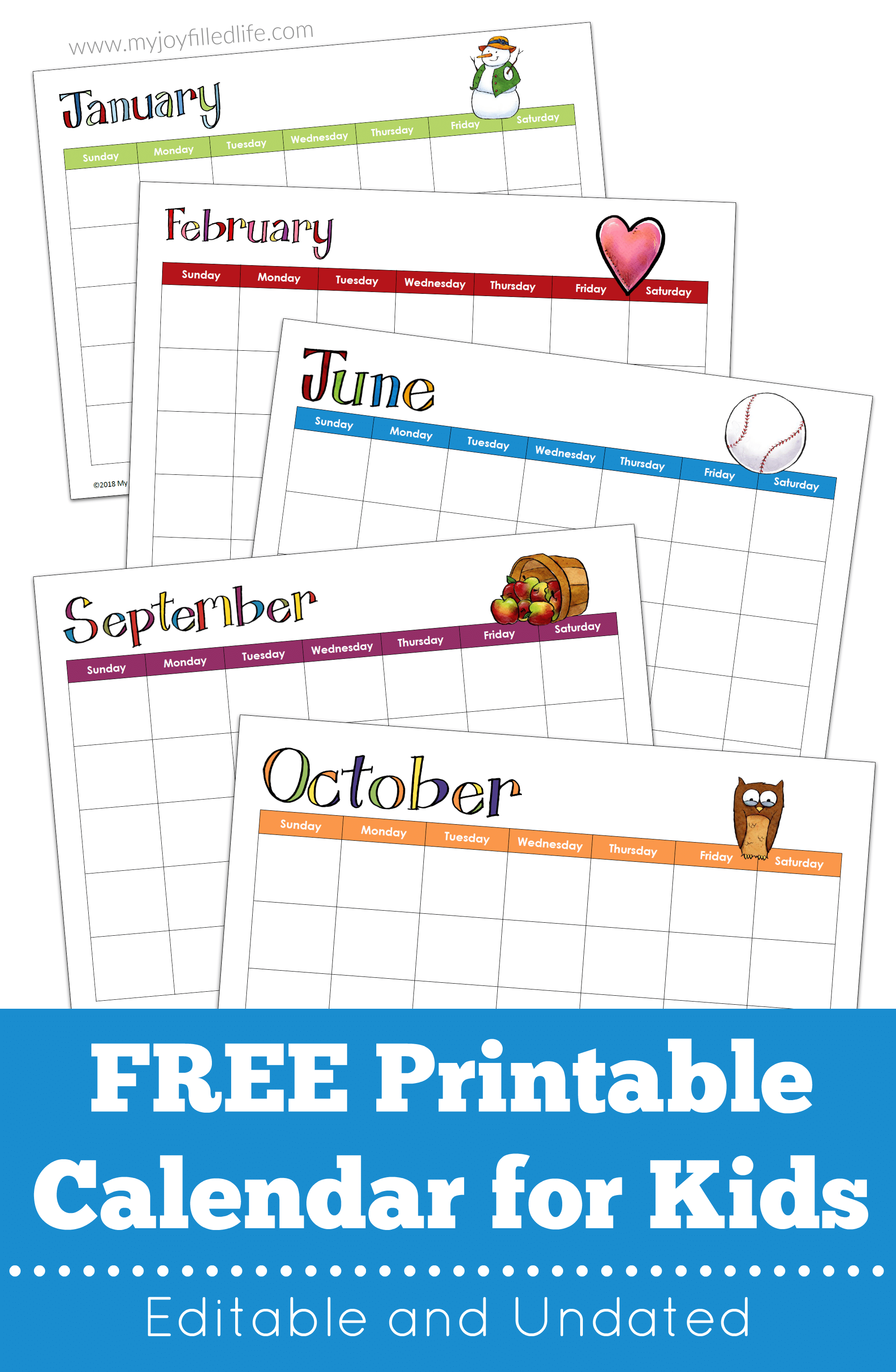 free editable preschool calendar template 2