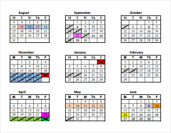 free editable preschool calendar template 25