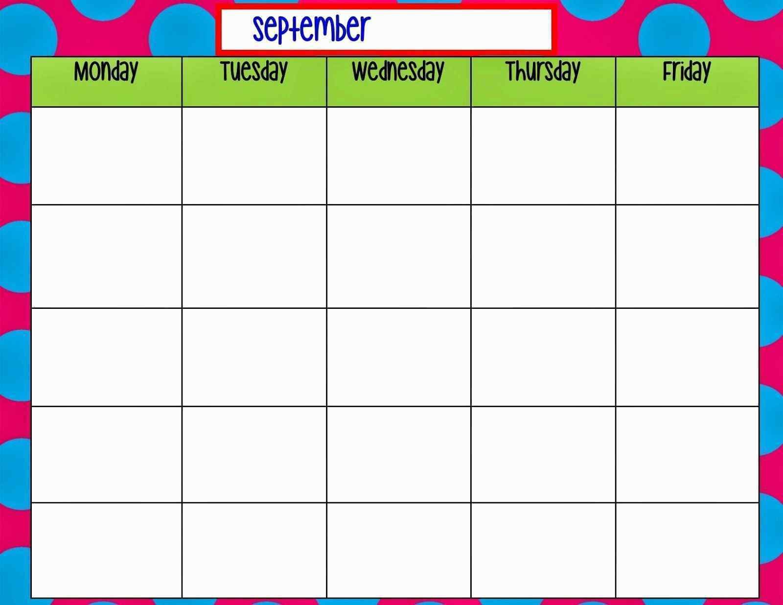 free editable preschool calendar template 5