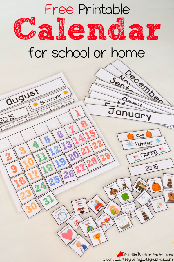free editable preschool calendar template 6