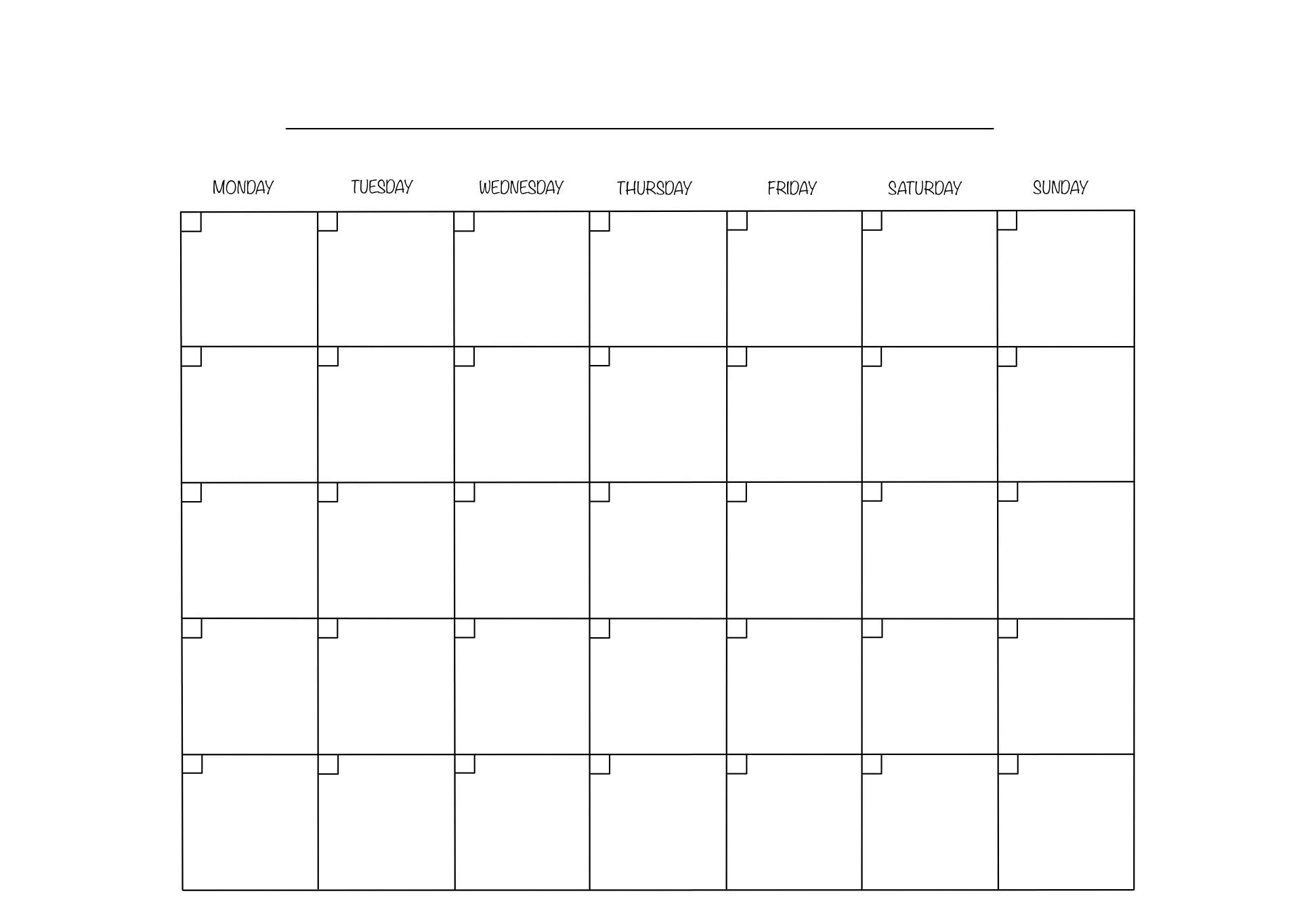free fillable monthly calendar template 17