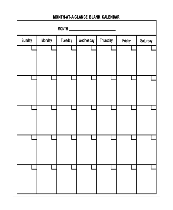 free fillable monthly calendar template 5