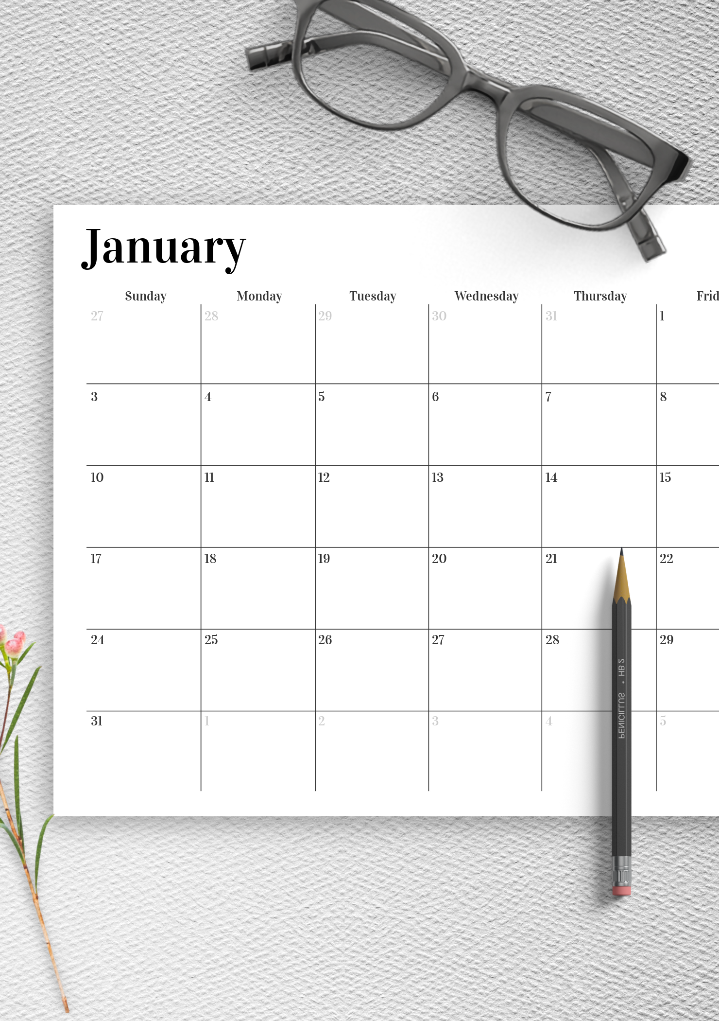 free fillable monthly calendar template 9