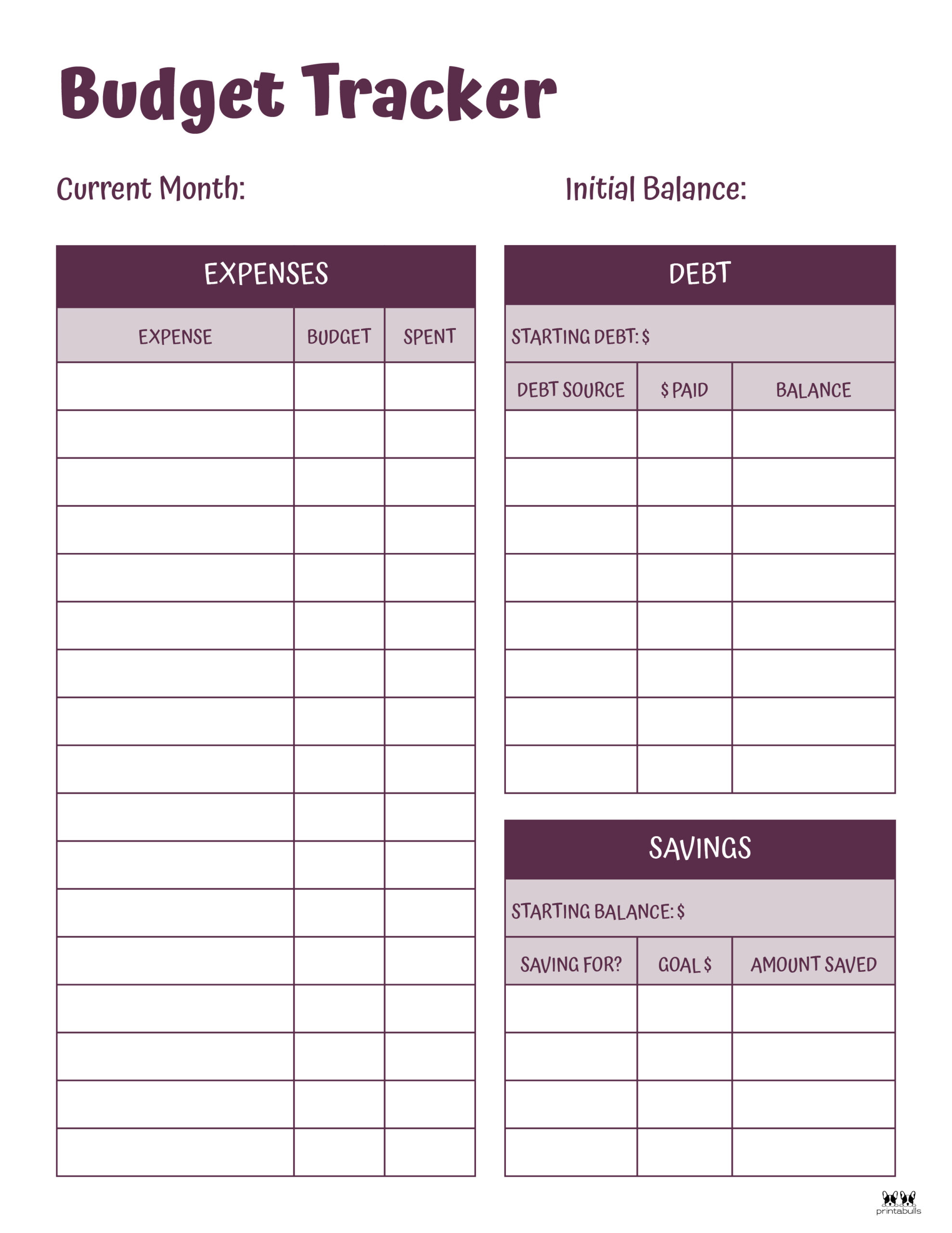 free printable monthly budget calendar 10