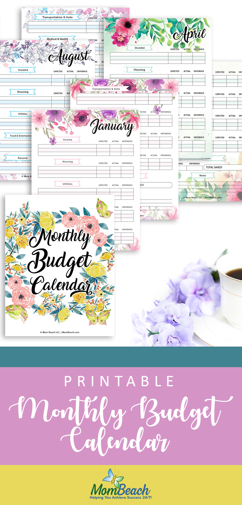 free printable monthly budget calendar 34