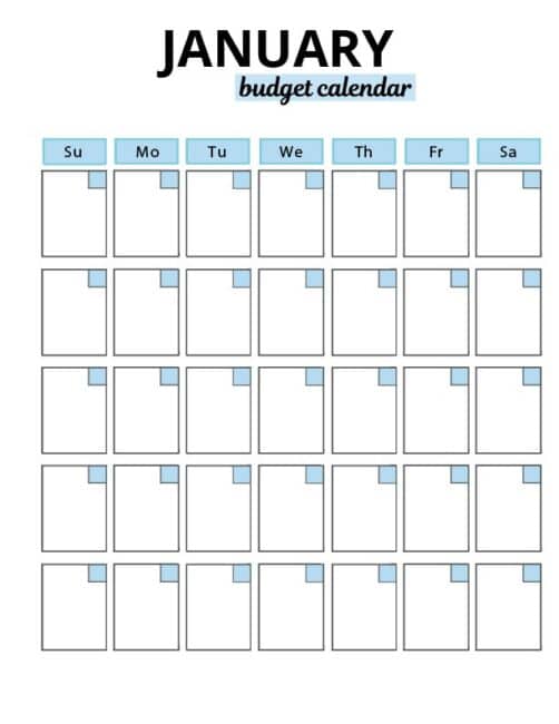 free printable monthly budget calendar 8