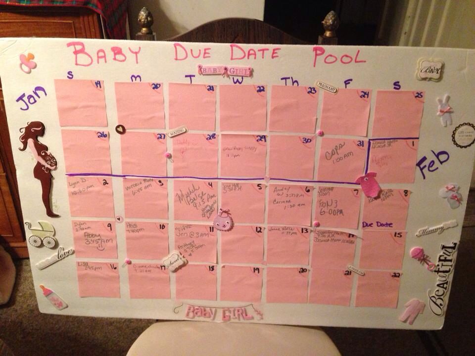guess the date baby pool for baby shower 25