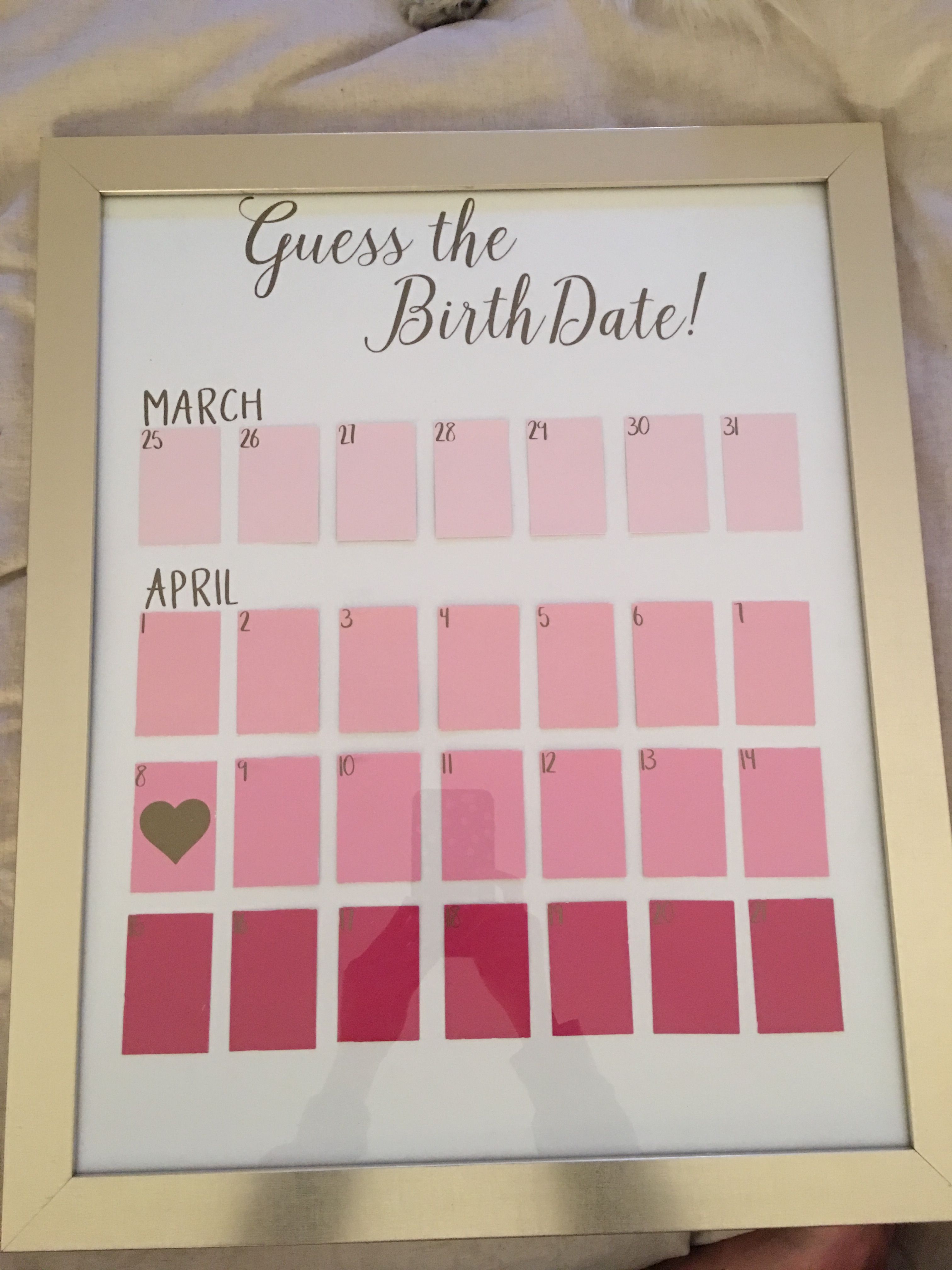 guess the date baby pool for baby shower 33