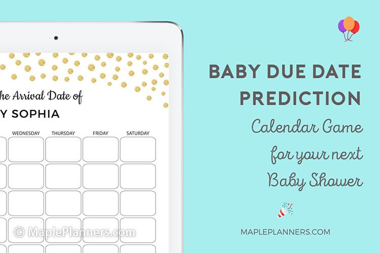 guess the due date calendar template free 32