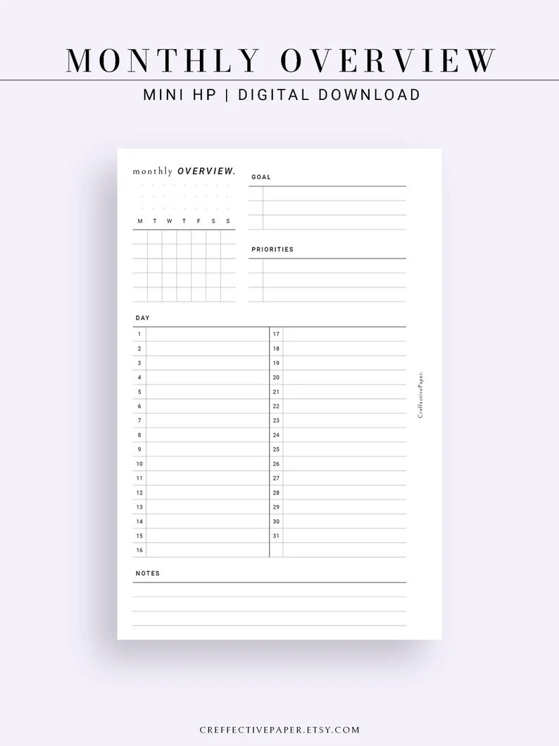 hp month calendar printable 15