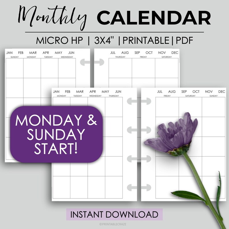 hp month calendar printable 8