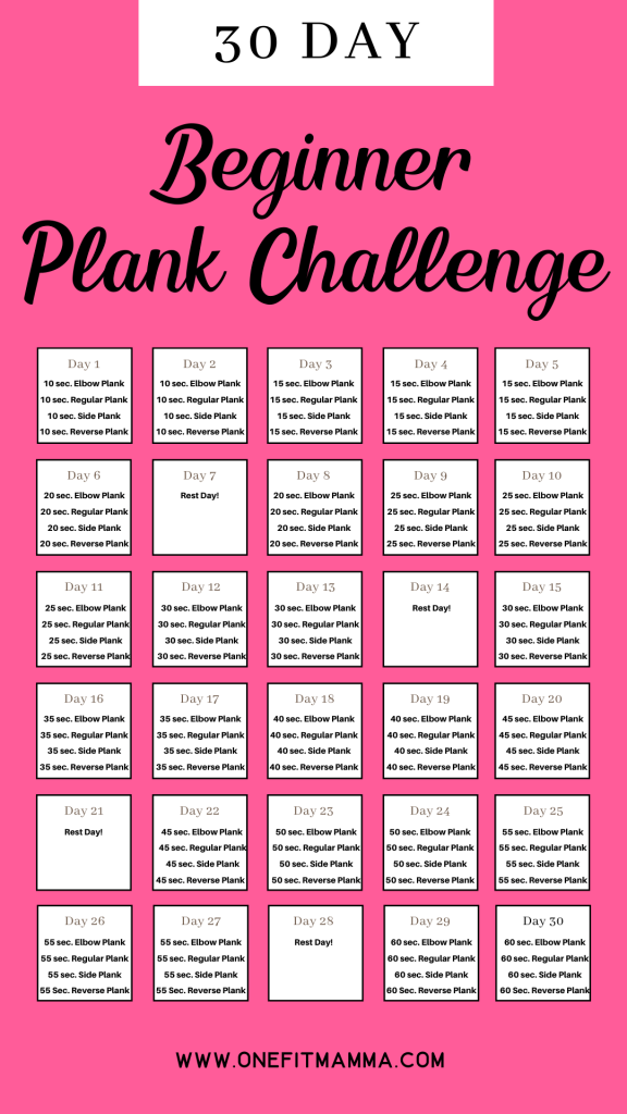 plank 30 day challenge printable 37