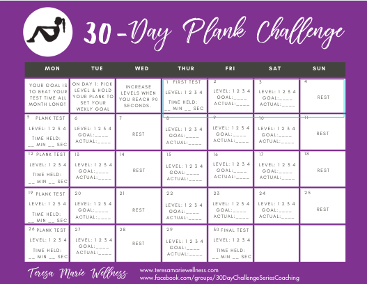 plank 30 day challenge printable 4