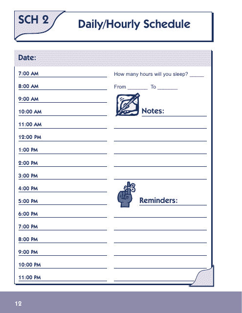 printable daily hourly schedule template 28