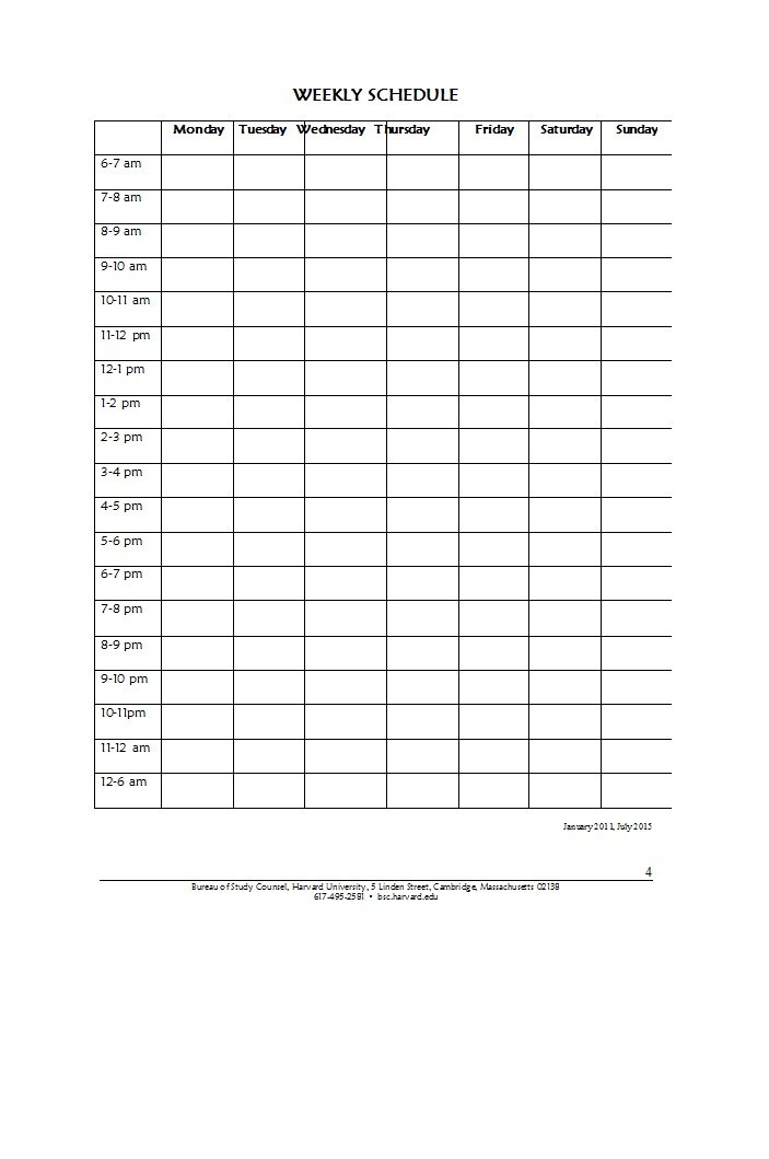 printable daily hourly schedule template 3