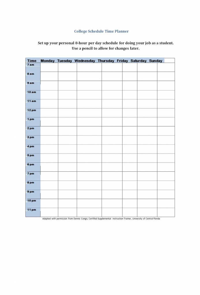 printable daily hourly schedule template 36