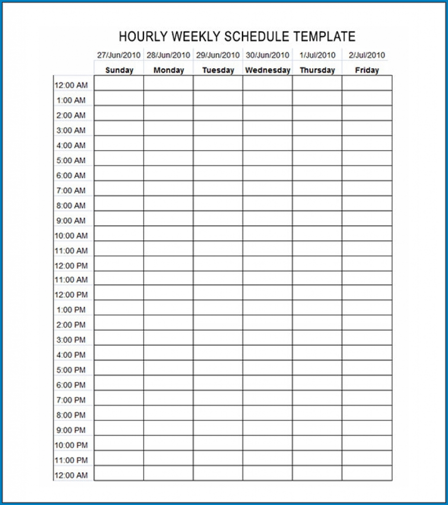 printable daily hourly schedule template 48