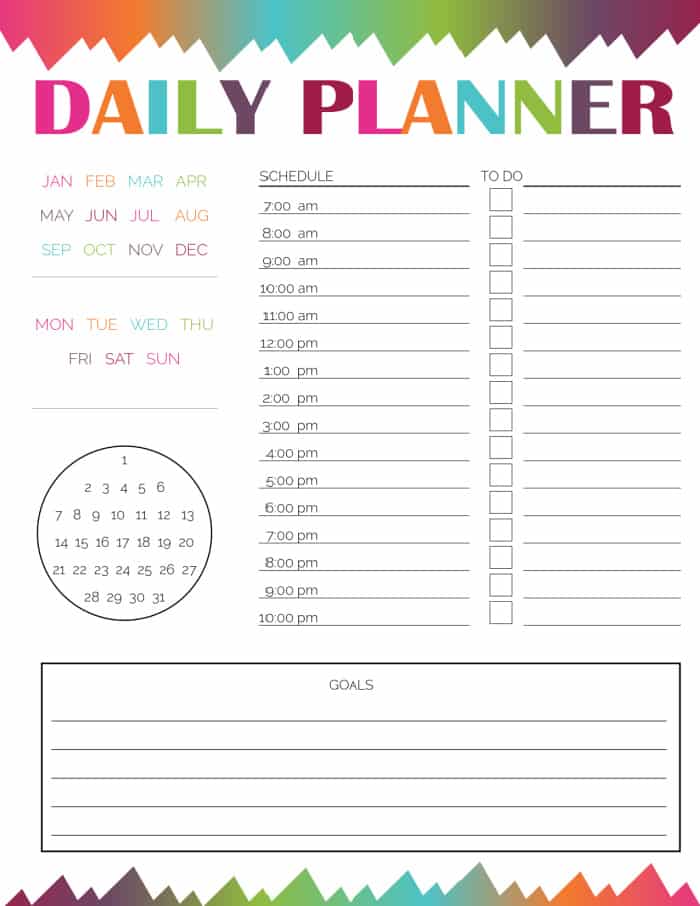 printable daily hourly schedule template 56