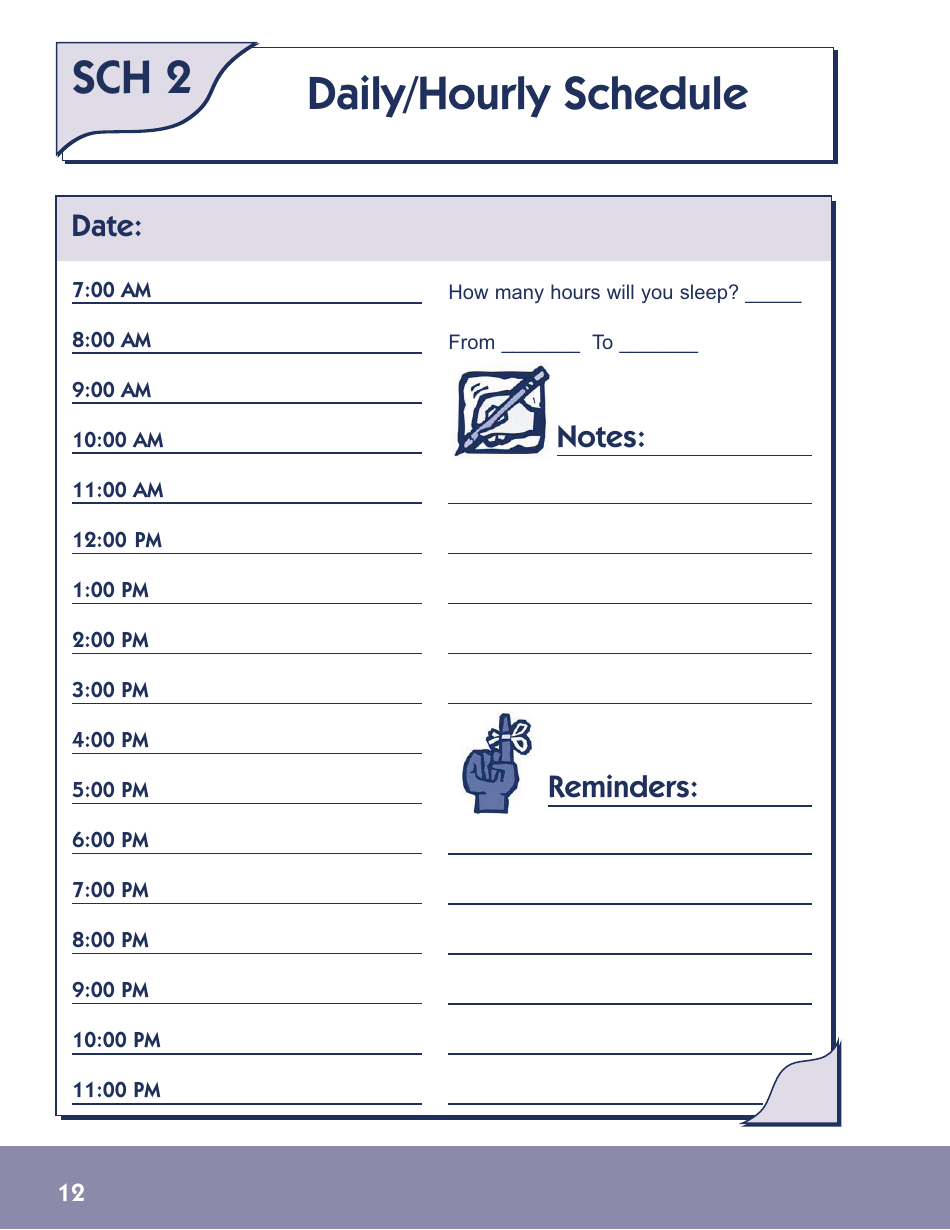 printable daily hourly schedule template 64