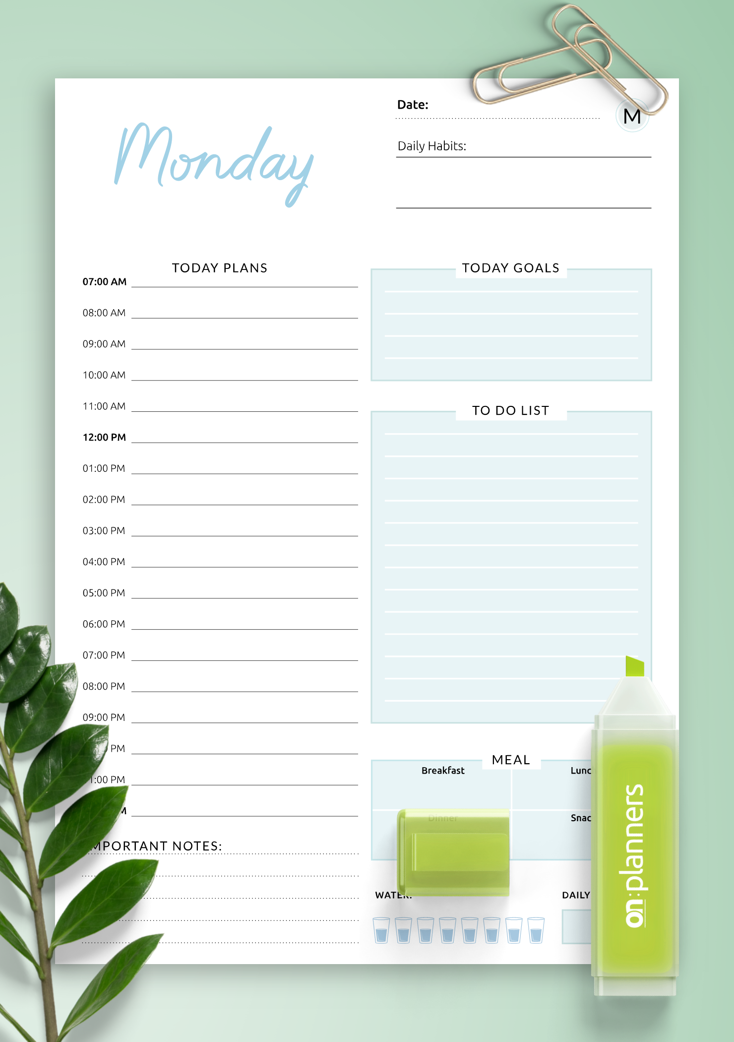printable daily hourly schedule template 70