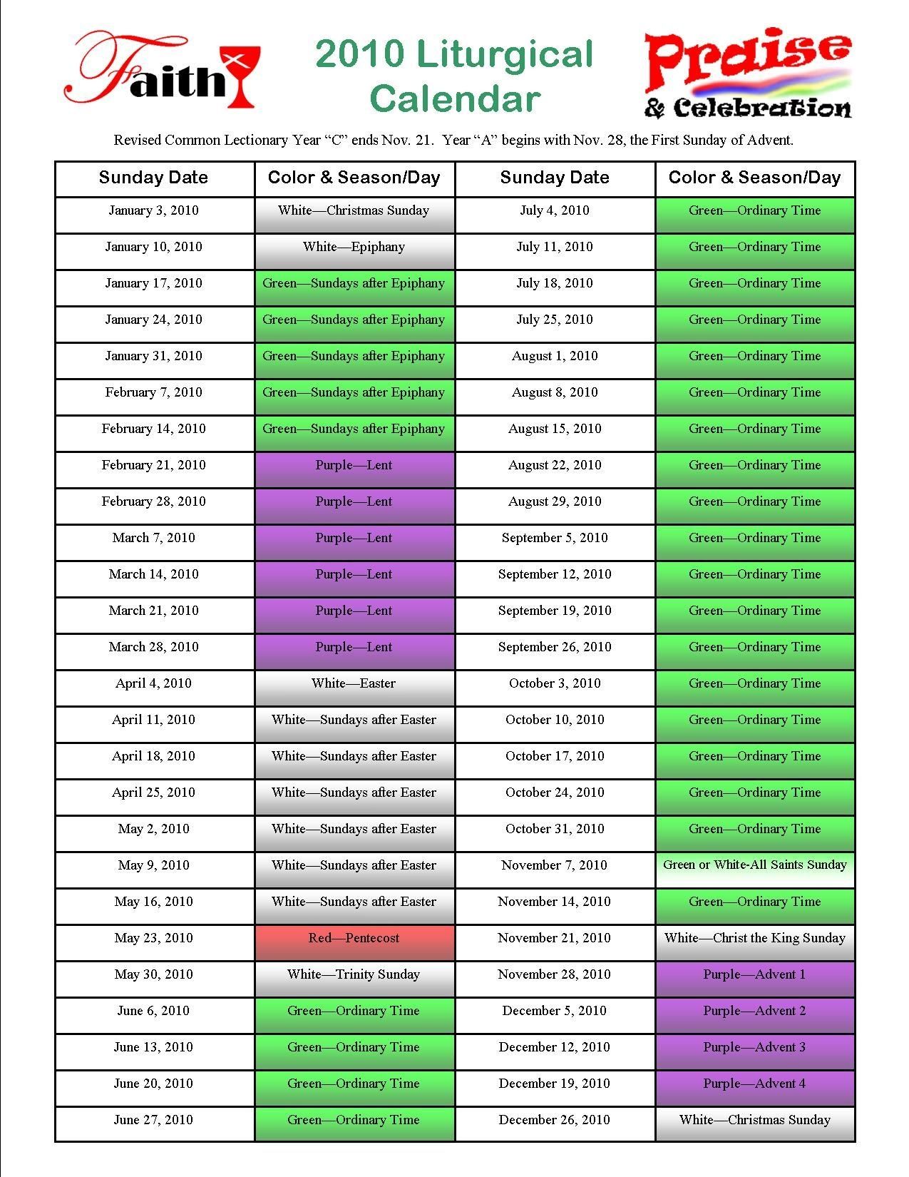 united methodist liturgical calendar 1