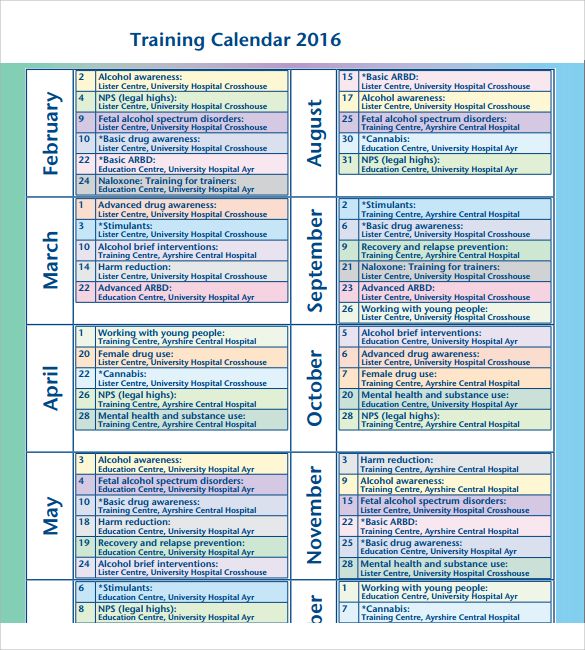 yearly training calendar template 24