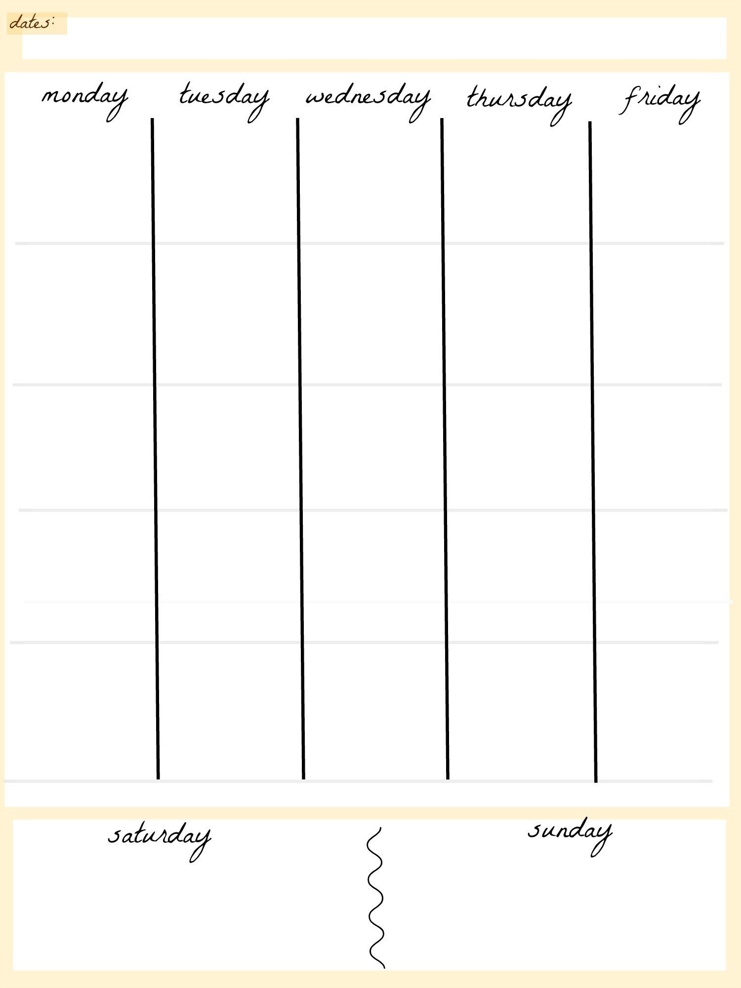 5 day calendar free template 27