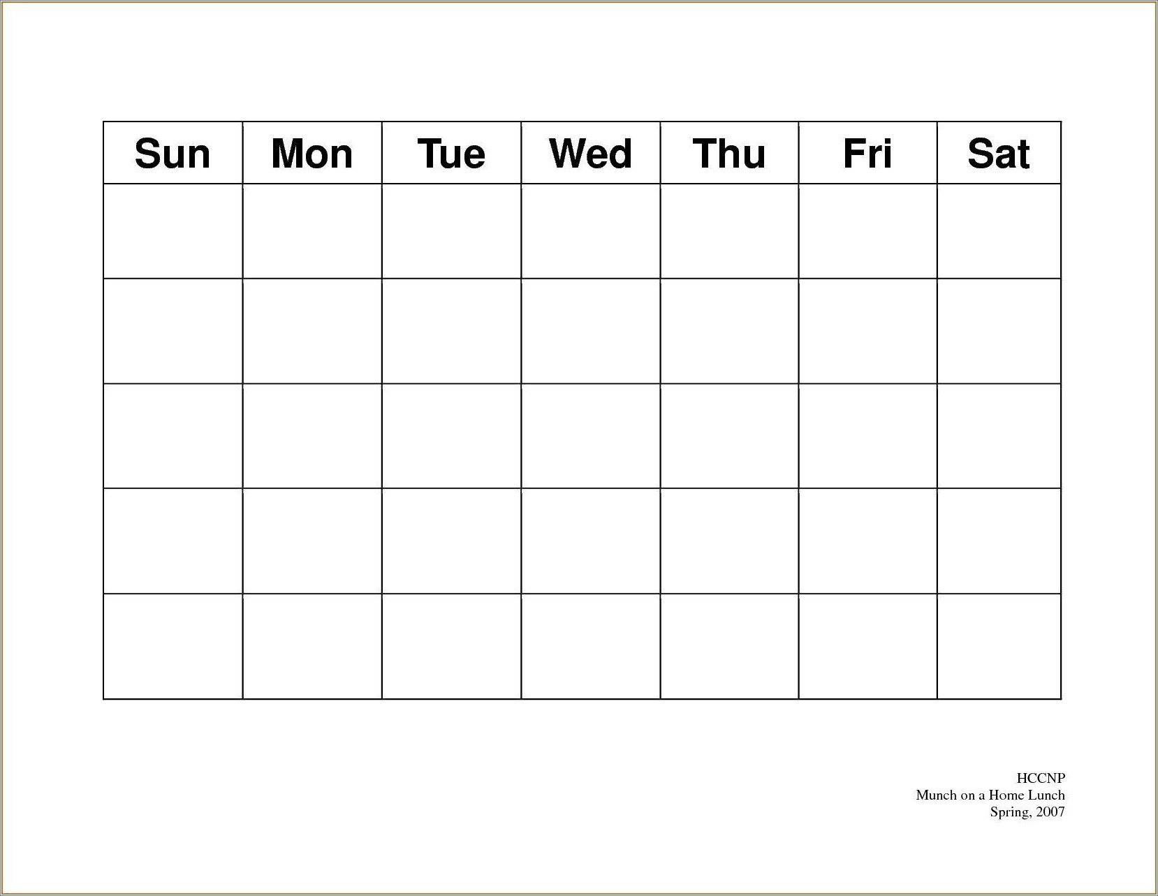 5 day calendar free template 47
