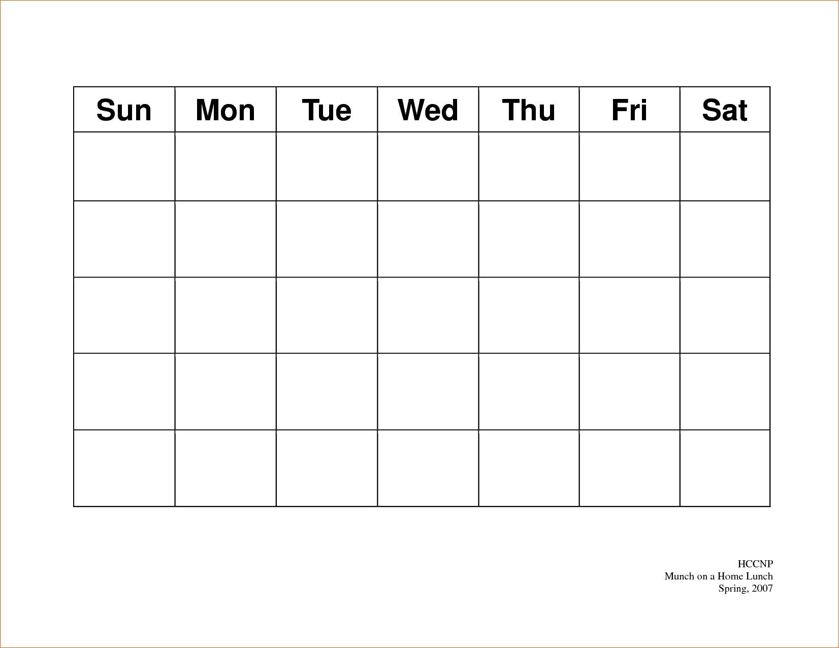 5 day calendar free template 49
