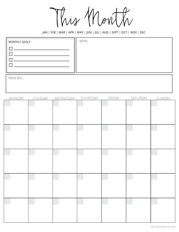 blank lined monthly calendar template 31