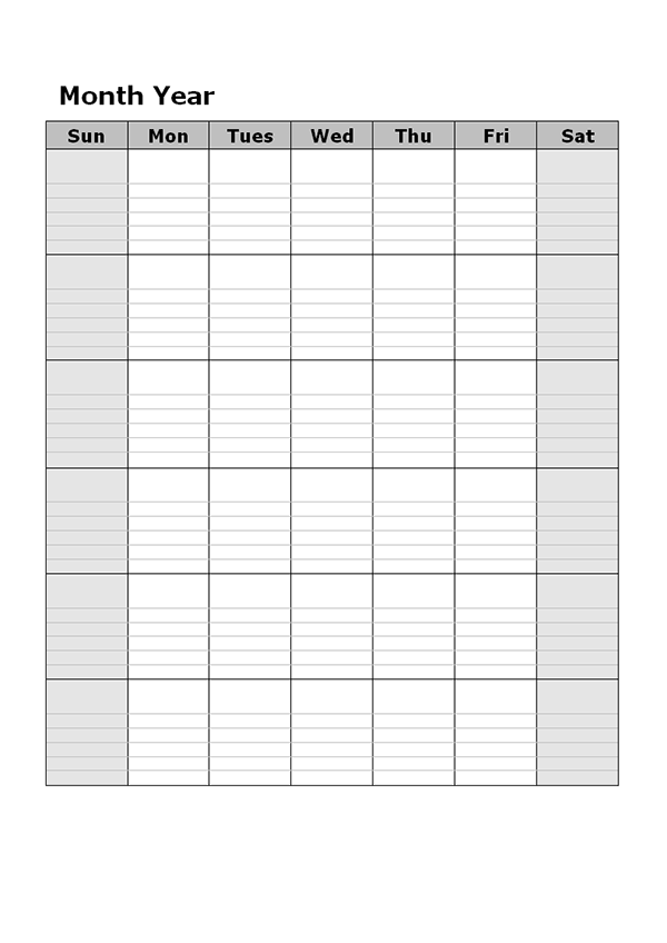 blank lined monthly calendar template 42