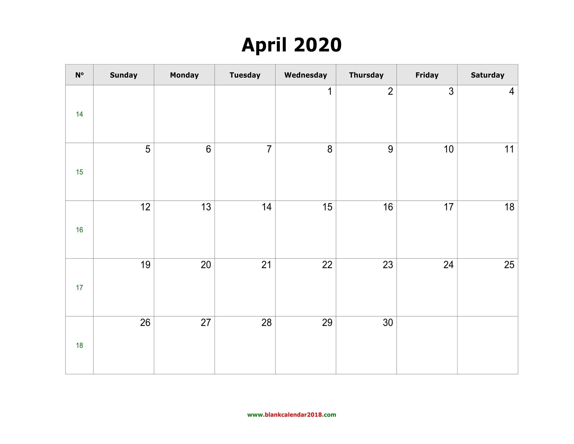 calendar 2 week block printable free april 19