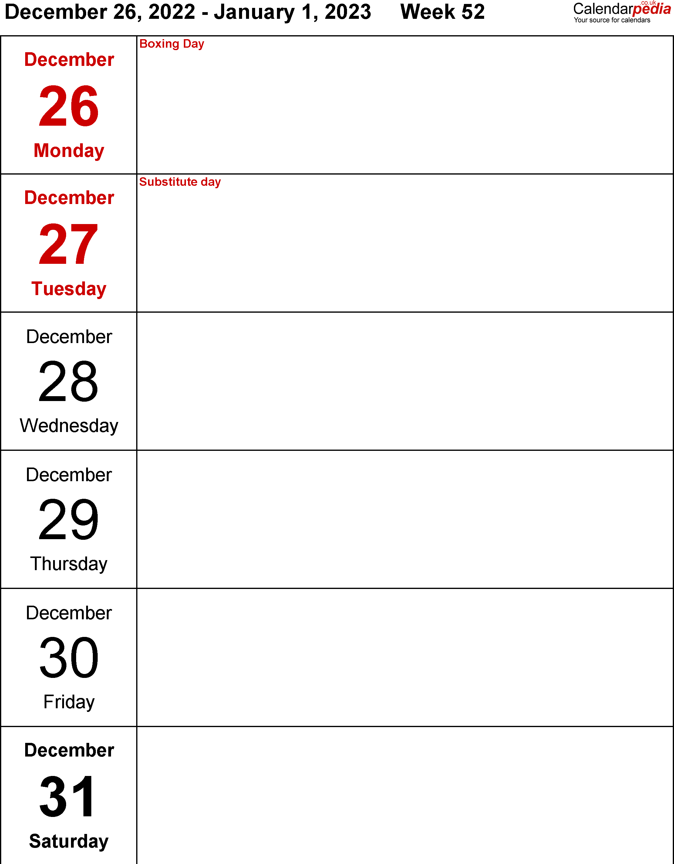 calendar for the next 2 weeks 23