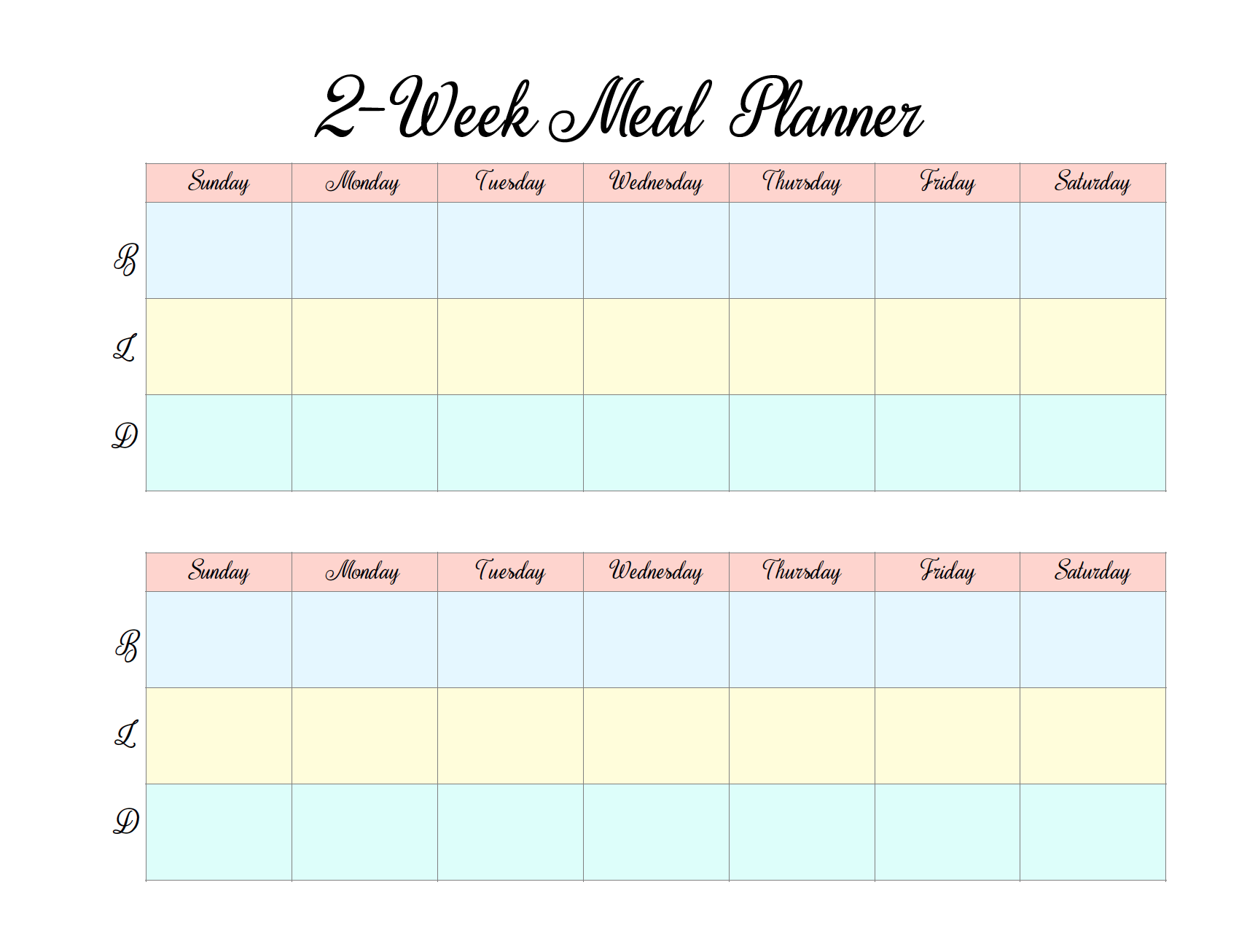 calendar for the next 2 weeks 26