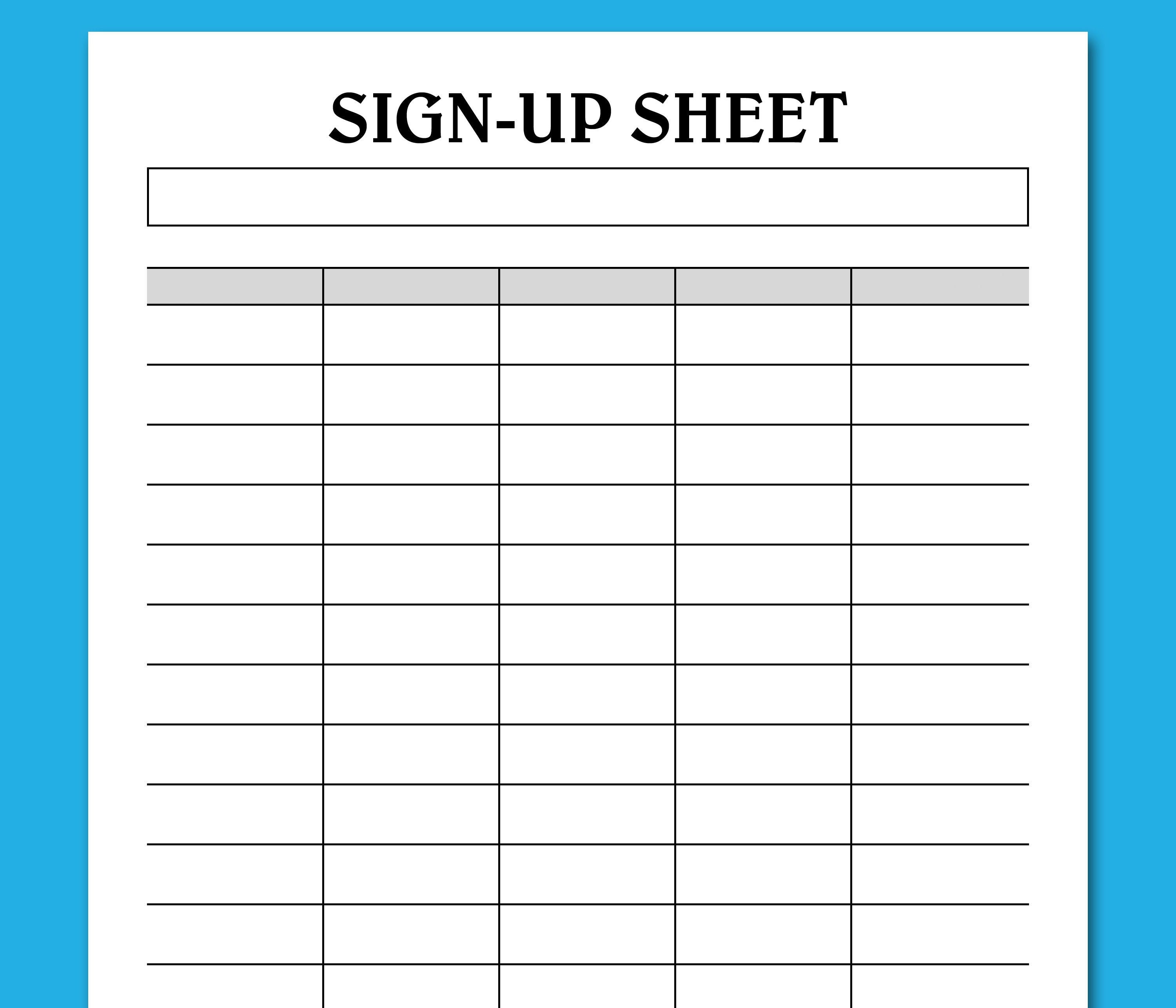 calendar sign up sheet template 3