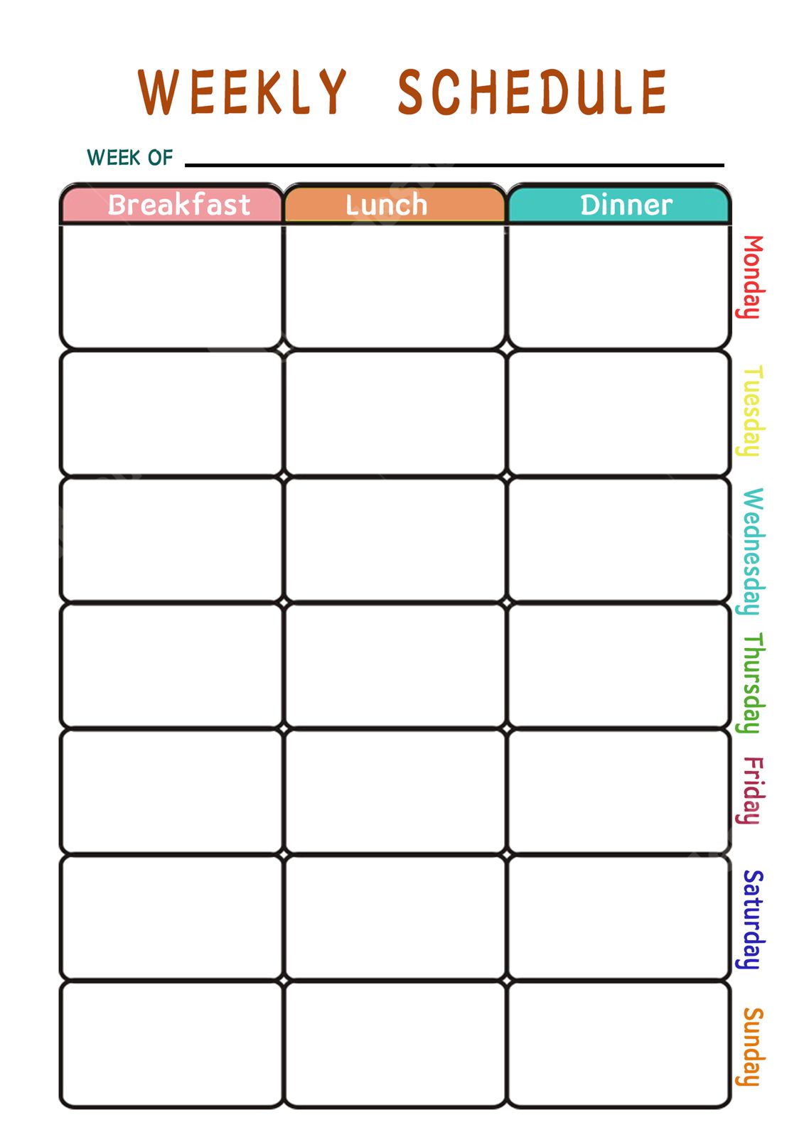 color coded schedule template 1