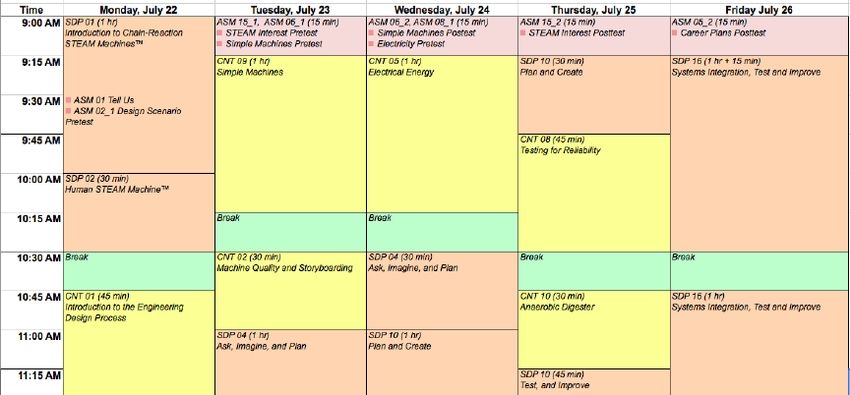 color coded schedule template 29