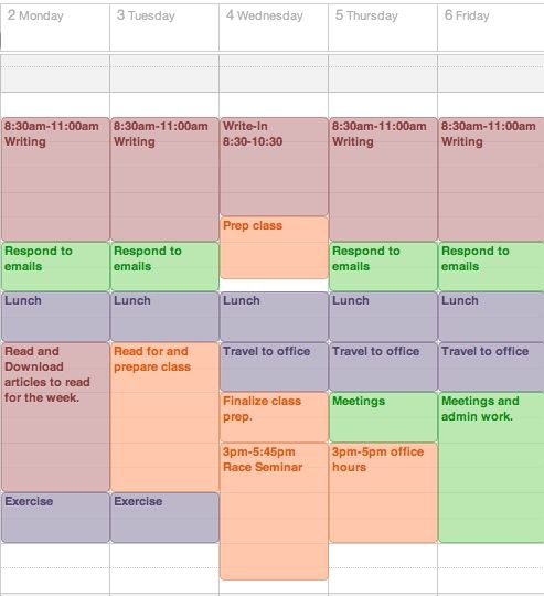 color coded schedule template 30