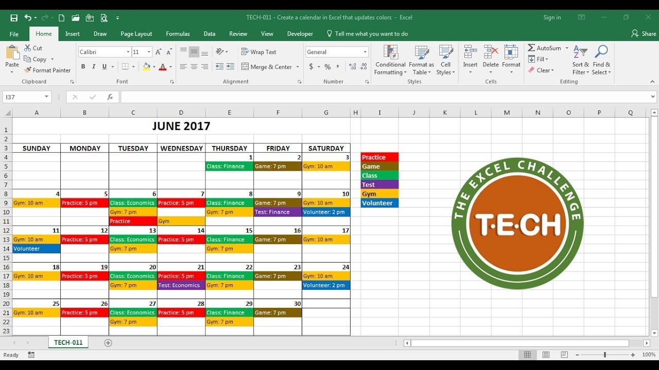 color coded schedule template 36